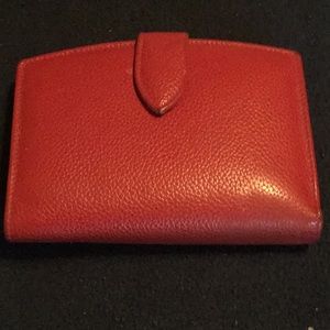 Cute COACH red wallet with side change purse